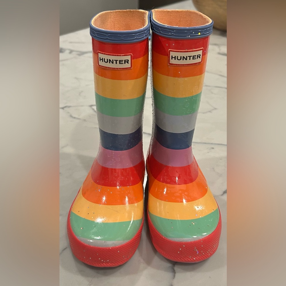 Hunter boots Used Glitter Rain Boots US size 12 little kid